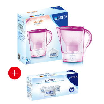 碧然德Marella 2.4L郁金香粉凈水壺 高效凈水，呵護家庭健康